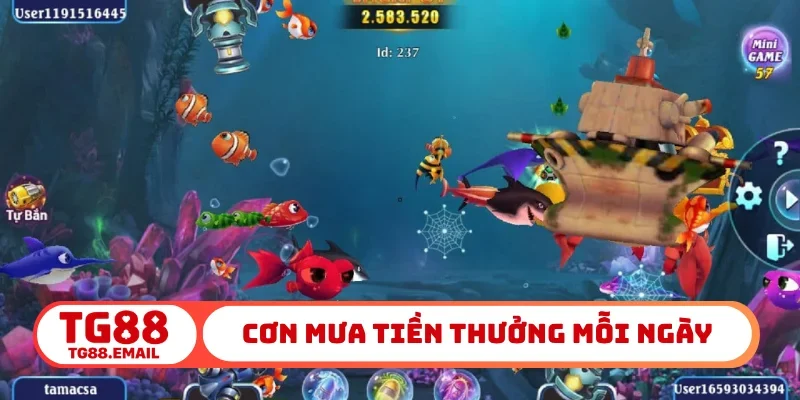 Cơn mưa tiền thưởng mỗi ngày