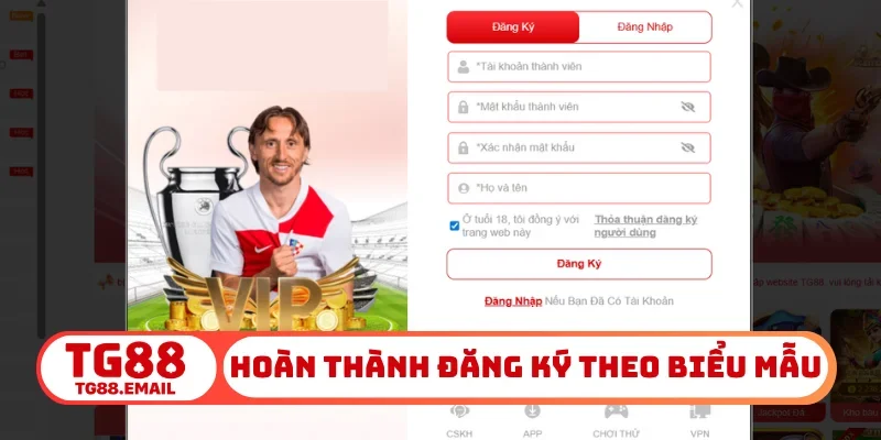 Hoàn thành đăng ký theo biểu mẫu