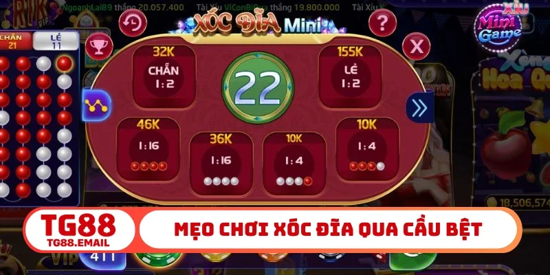 Mẹo chơi xóc đĩa qua cầu bệt