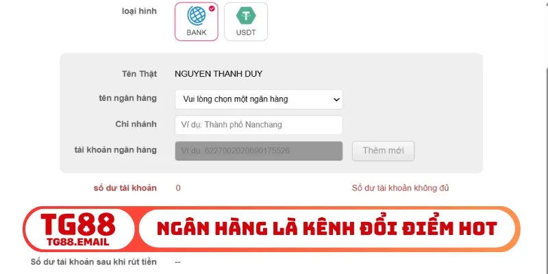 Ngân hàng là kênh đổi điểm hot