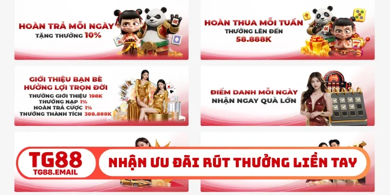 Nhận ưu đãi rút thưởng liền tay